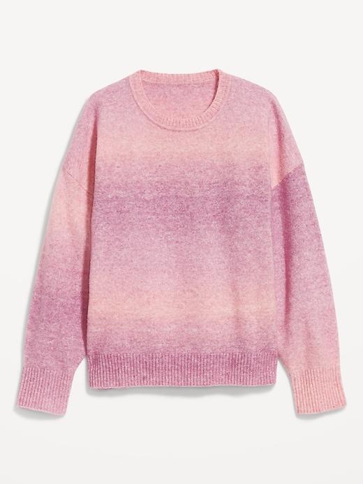 Cozy Crew-Neck Ombré Sweater Product Image