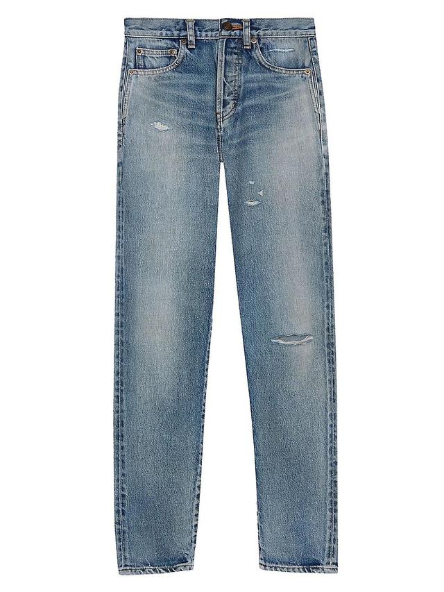 Womens Slim-fit Jeans In Santa Monica Blue Denim Product Image