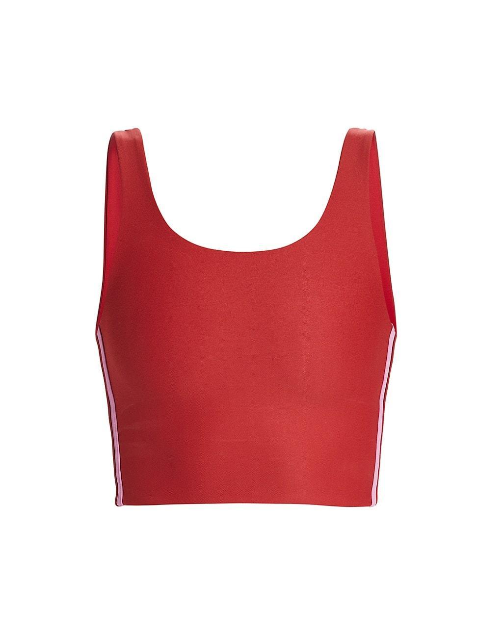 Womens Scoop Striped Sport Bra Product Image