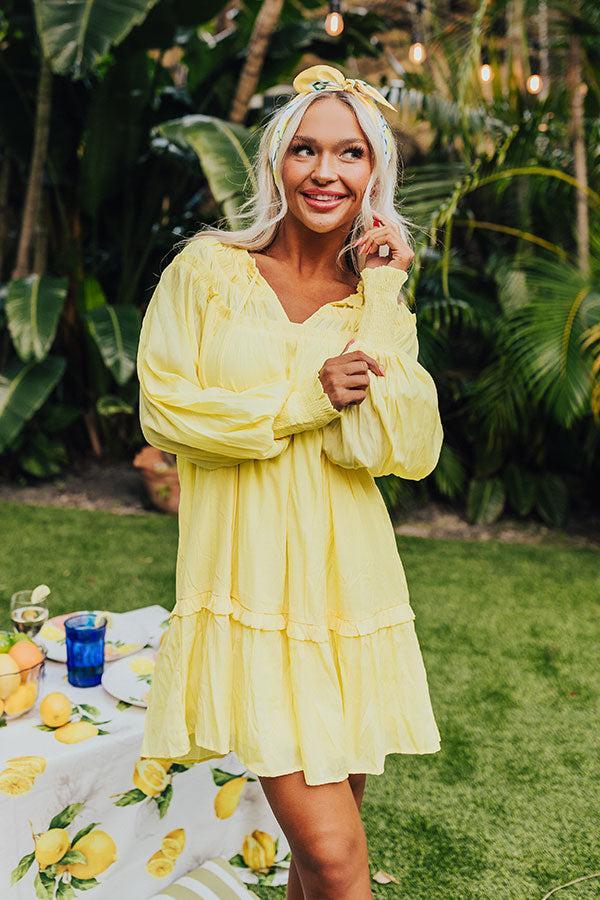 Brunch On The Coast Shift Dress in Yellow Product Image