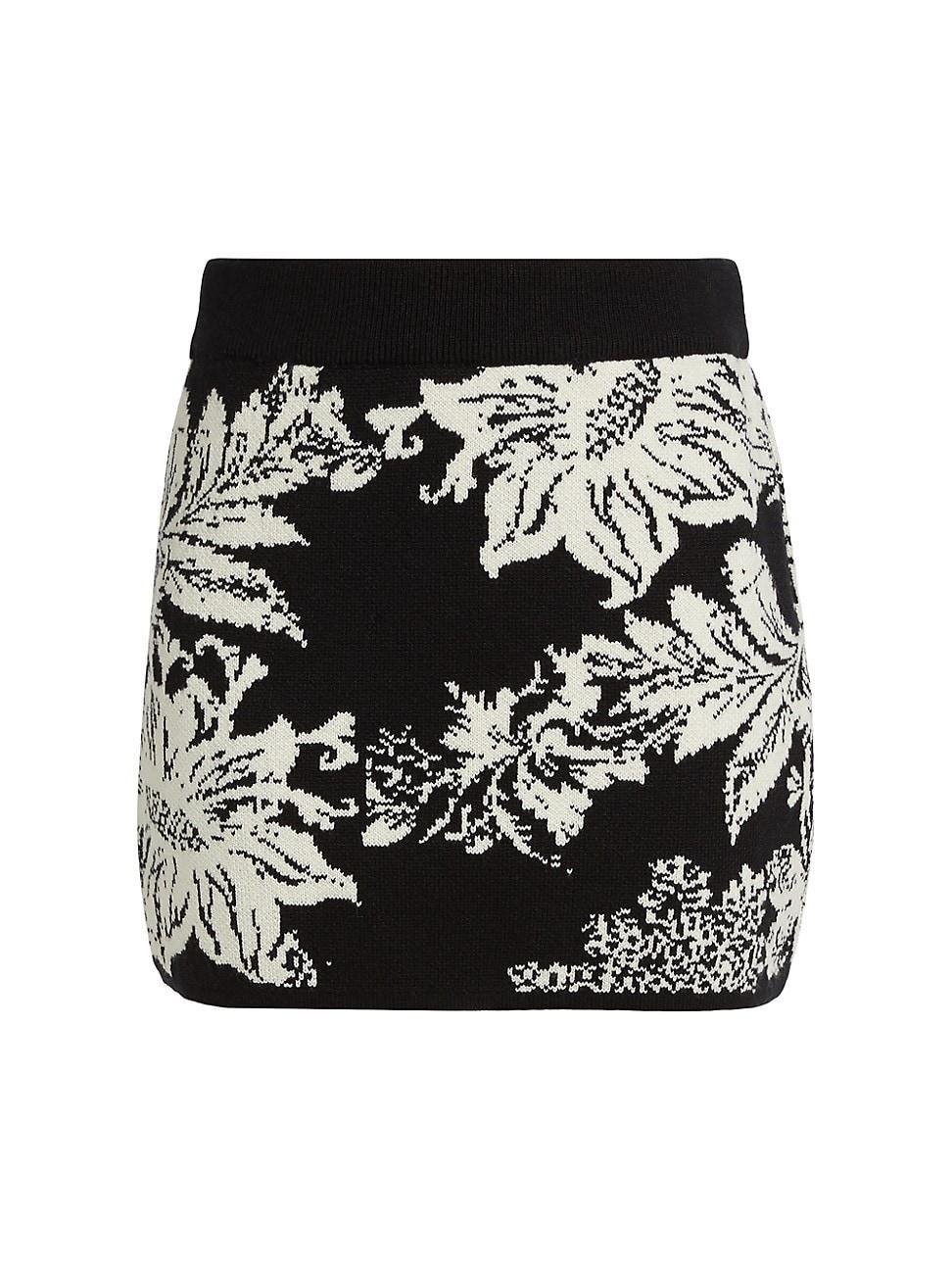 Womens Dea Floral Knit Miniskirt product image