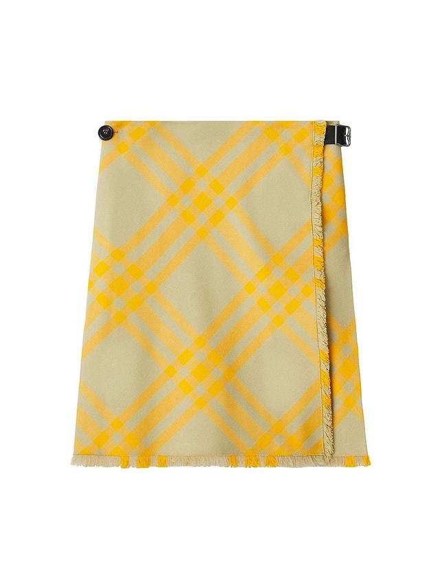 burberry Check Pleated Kilt Skirt Product Image