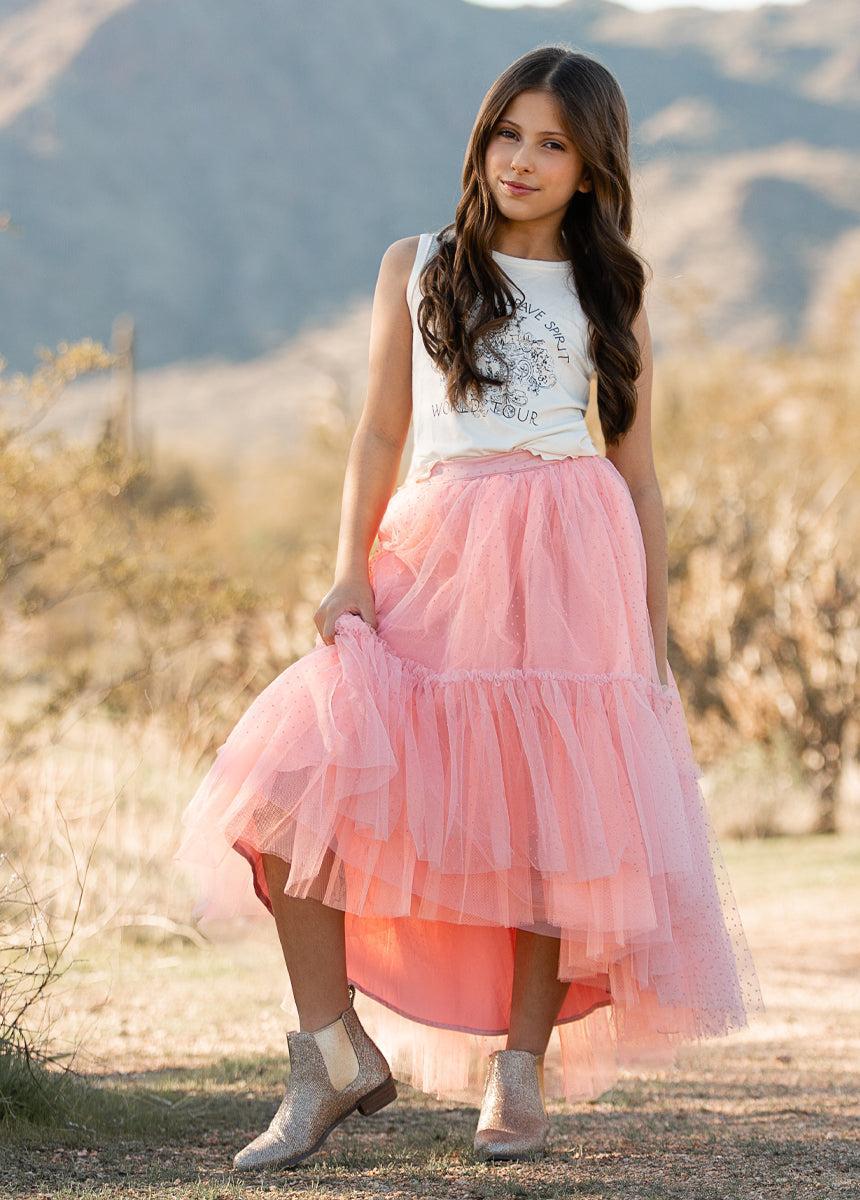 Brigitte Skirt in Pink Dot Product Image