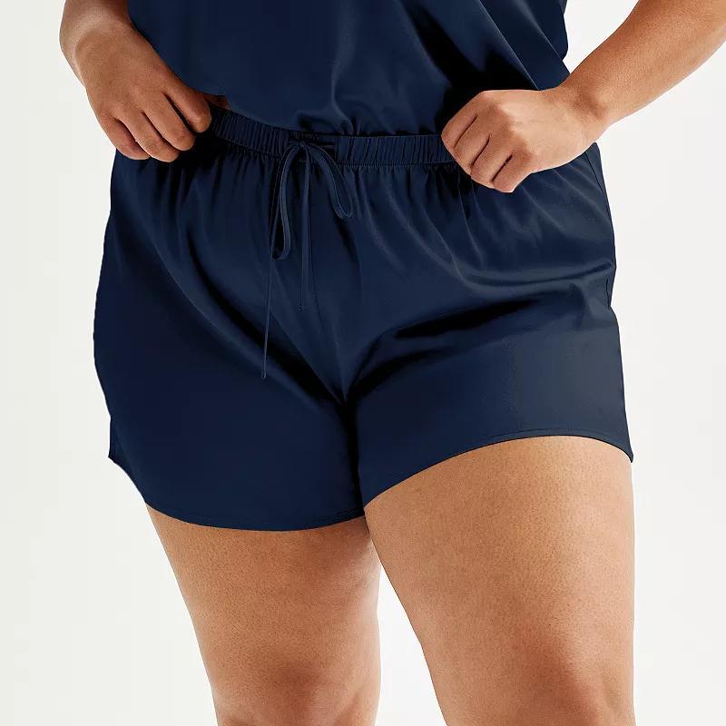 Plus Size Sonoma Goods For Life Satin Pajama Shorts, Womens product image