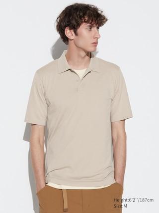 Mens Dry-Ex Short-Sleeve Polo Shirt Natural Large UNIQLO US Product Image