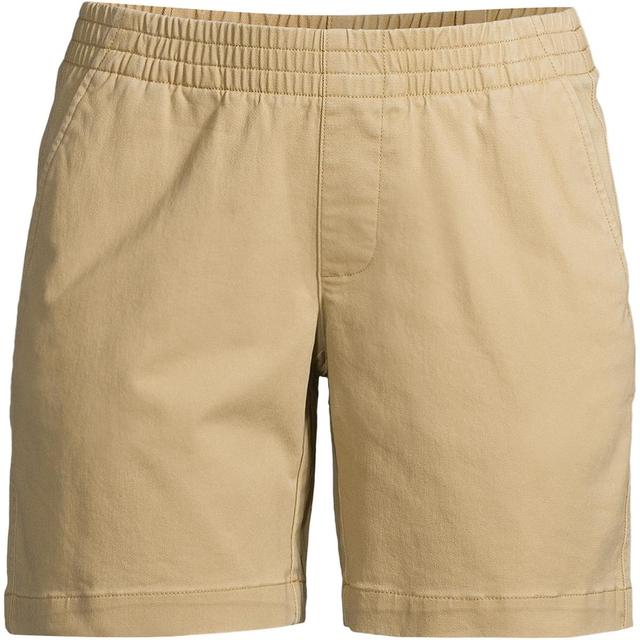 Plus Size Lands End Pull-On Chino Shorts, Womens White Product Image