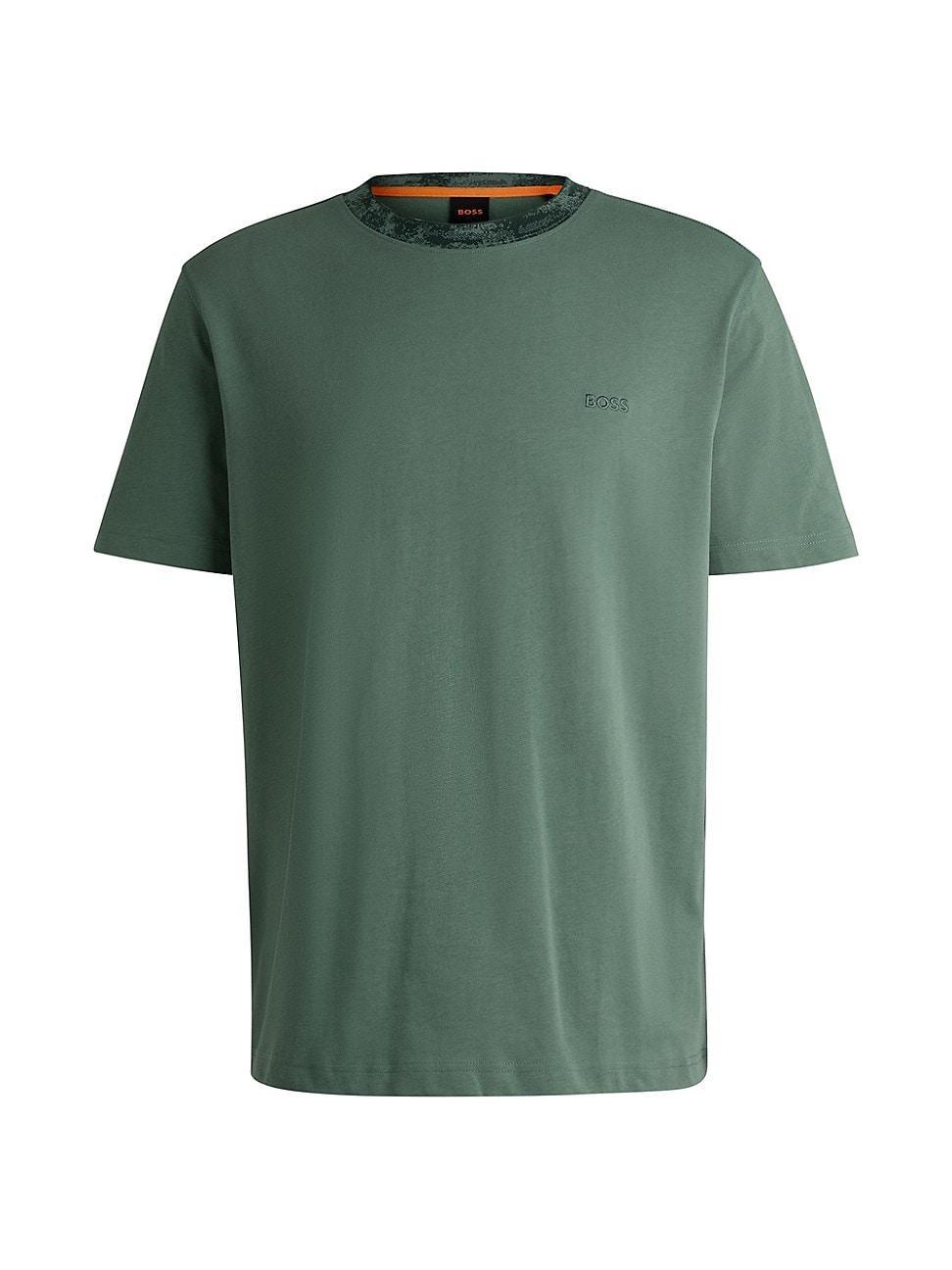 Mens Cotton Jersey T-Shirt with Logo Detail Product Image