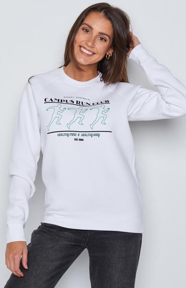 BB Run Club White Sweater Product Image