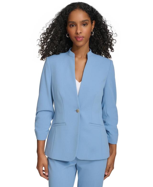 Calvin Klein Womens Stand-Collar Single-Button Blazer Product Image