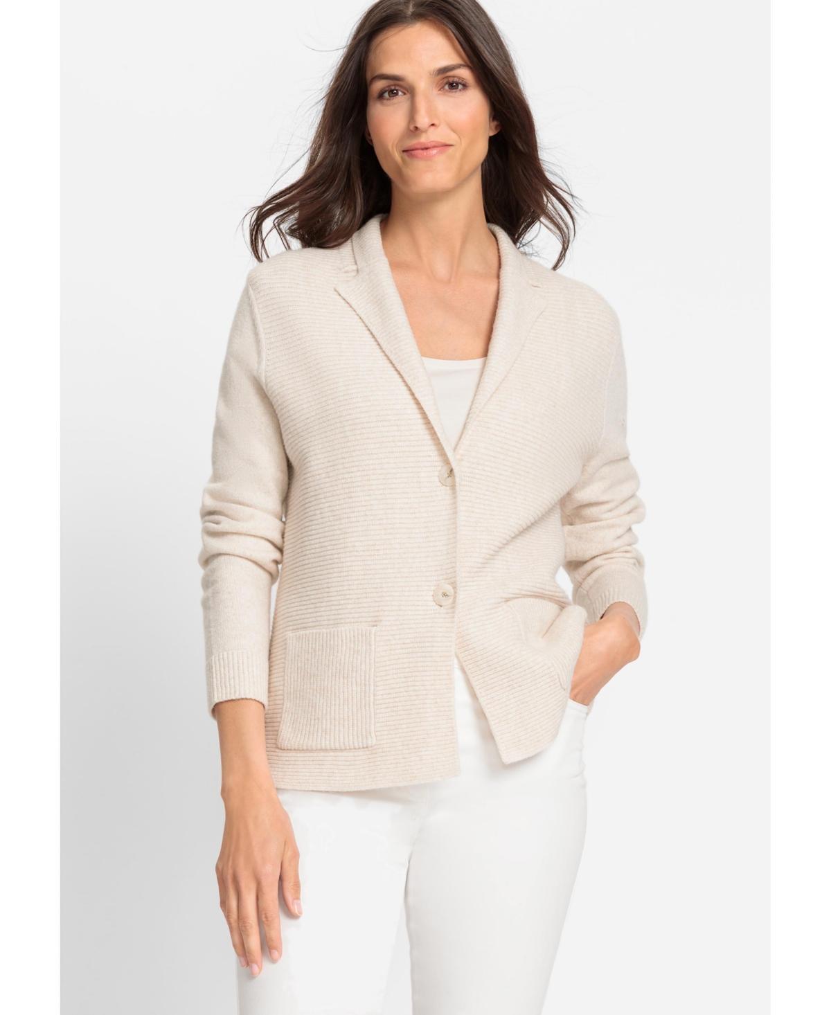 Olsen Womens Melange Rib Knit Button Cardigan Product Image