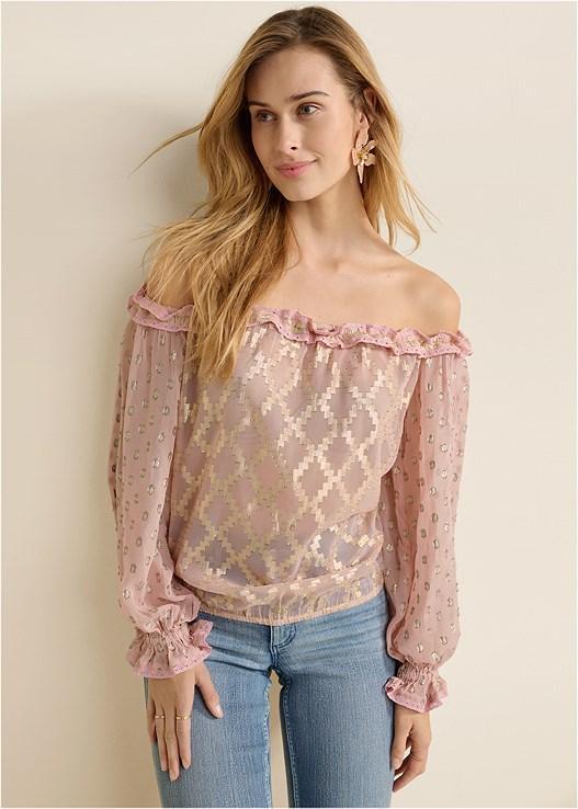 Off-The-Shoulder Ruffle Top Product Image