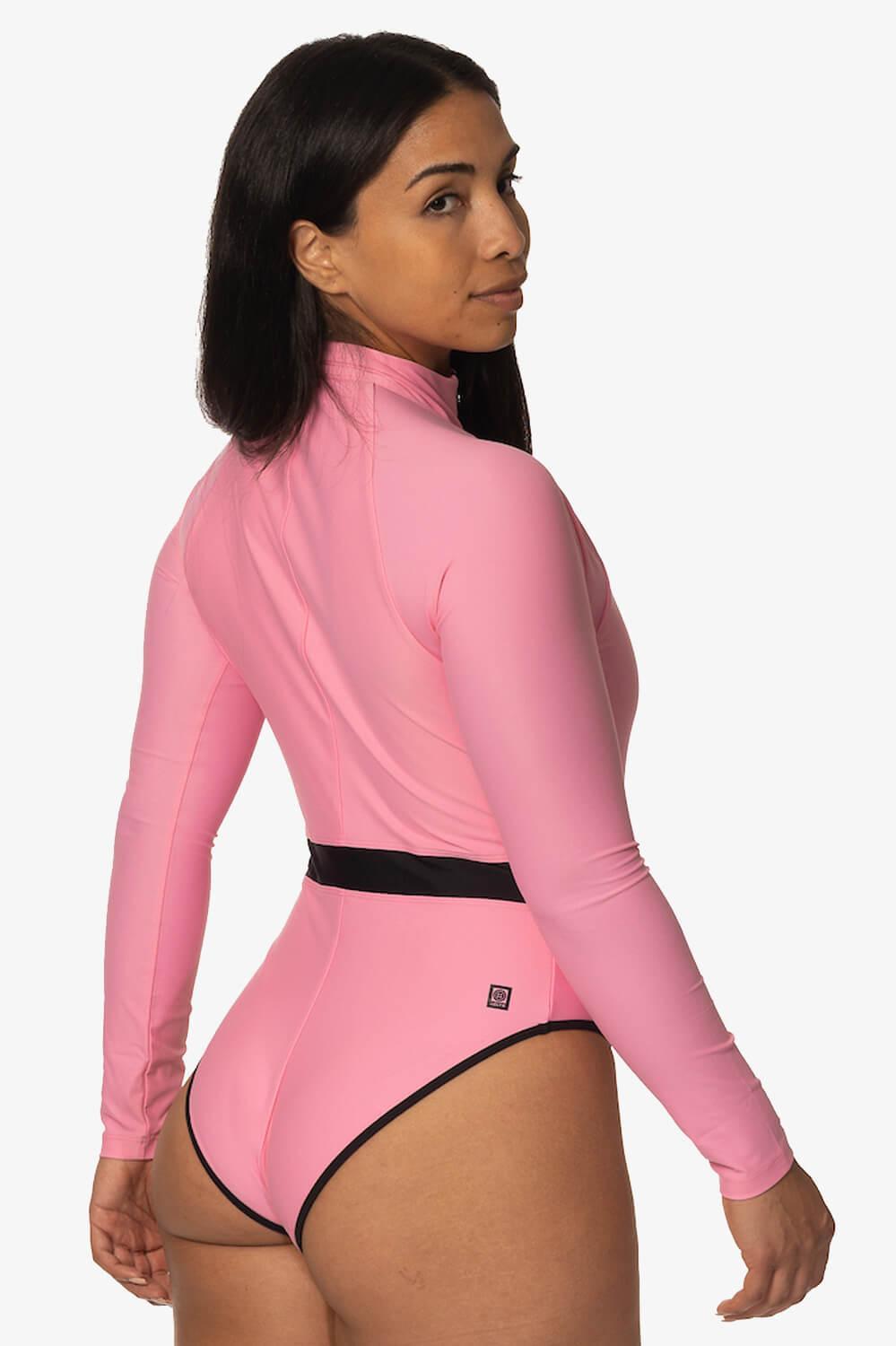 Nazare Long Sleeve Zip-Up Surf One Piece - Dazzle Female Product Image