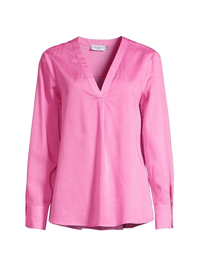 Womens Cassian Boxy V-Neck Blouse Product Image