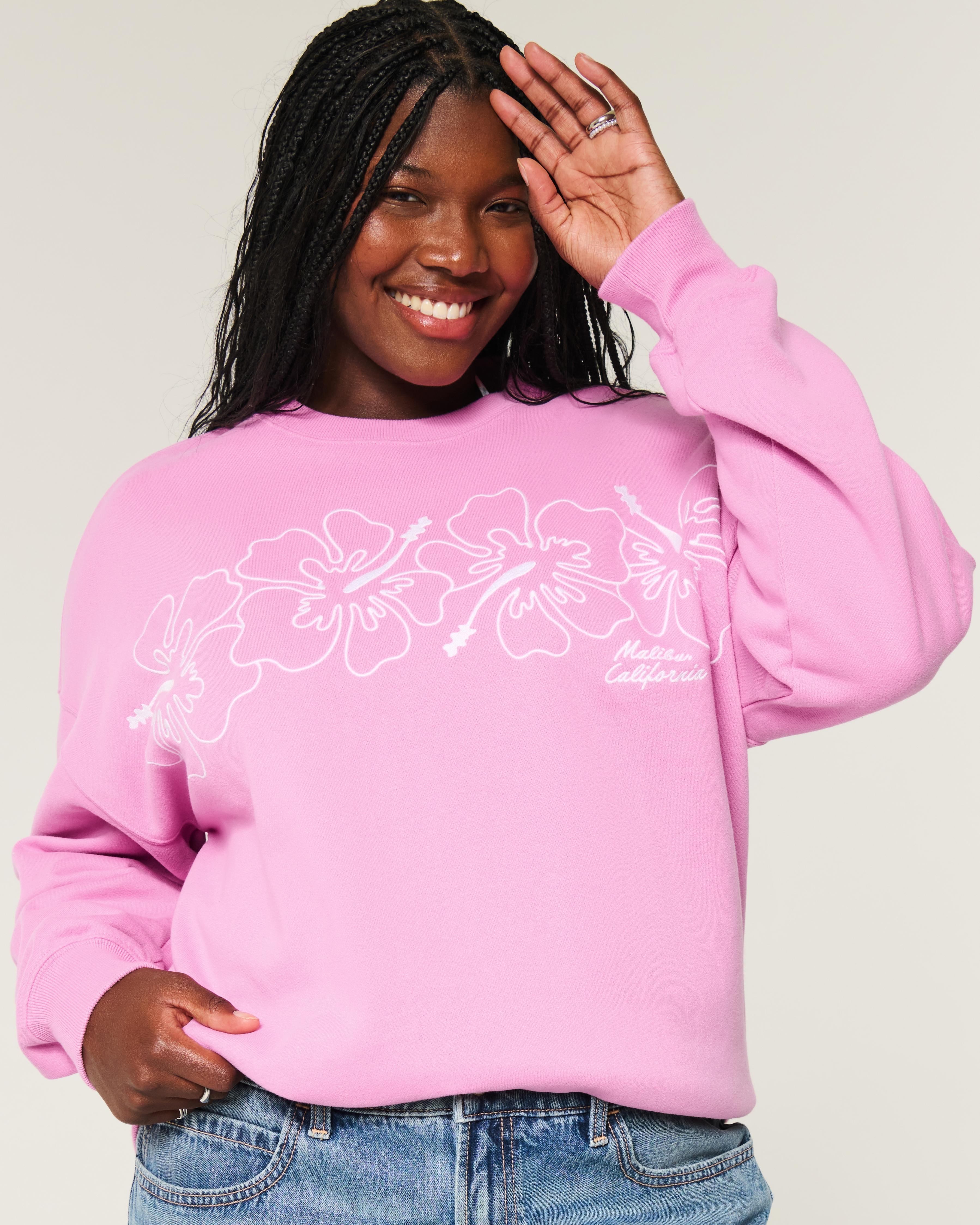 Oversized Malibu Graphic Crew Sweatshirt Product Image