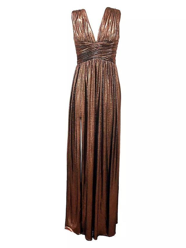 Jaclyn Metallic Foil Jersey Gown Product Image