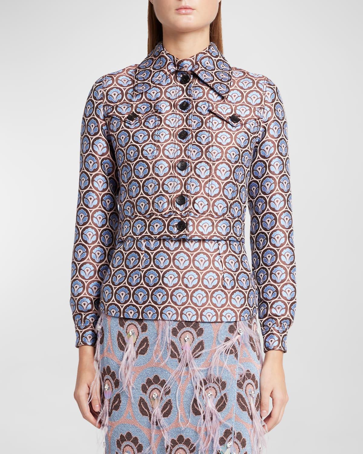 Cropped Jacquard Jacket Product Image