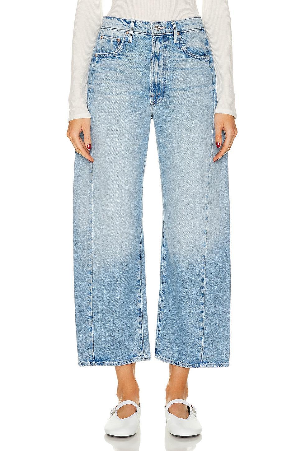 Mother The Half Pipe High Rise Ankle Wide Leg Jeans in This Is How I Roll Product Image