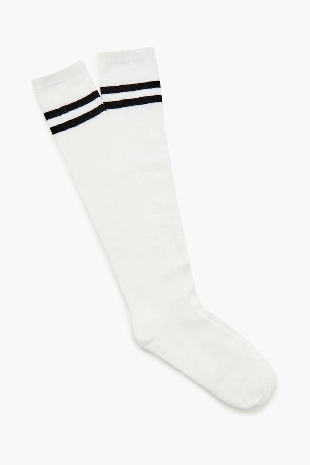 Varsity-Striped Knee-High Socks | Forever 21 Product Image