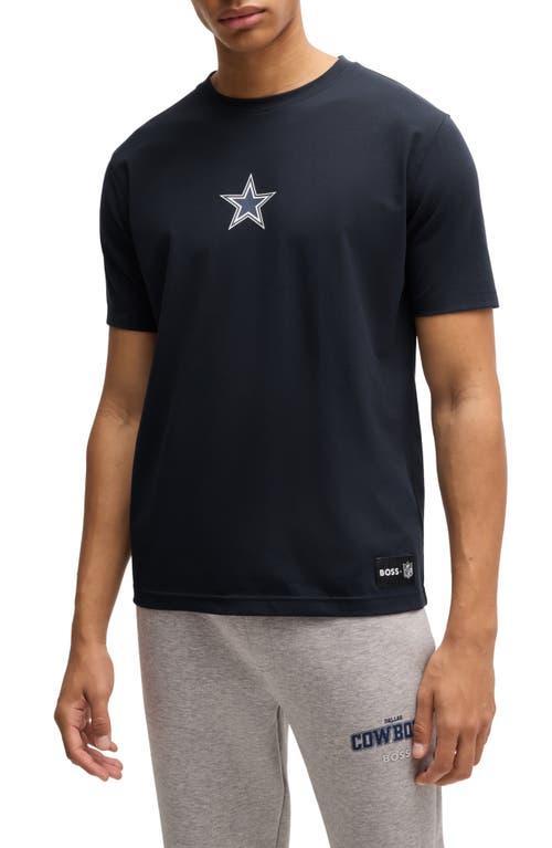 HUGO BOSS Boss X Nfl Stretch-cotton T-shirt With Special Branding In Cowboys Product Image