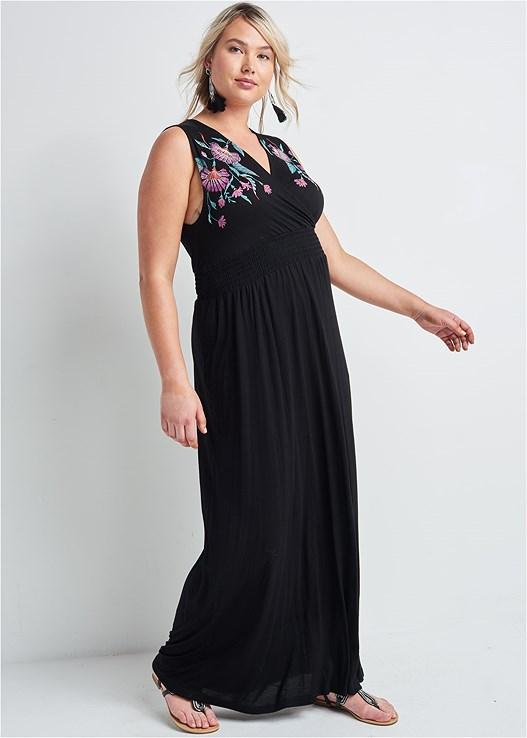 V-Neck Maxi Dress Product Image