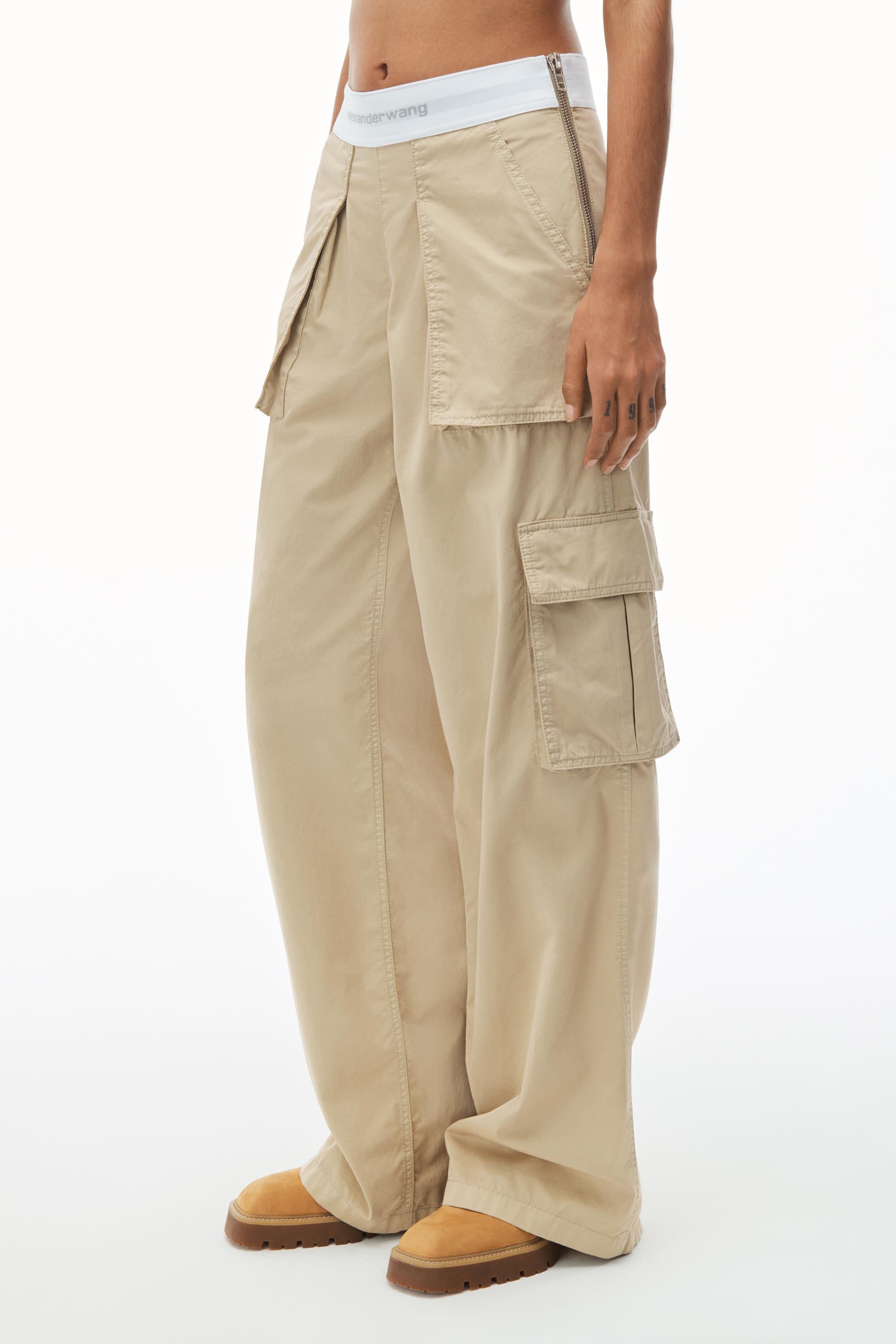 Mid-rise Cargo Rave Pants In Cotton Twill Product Image