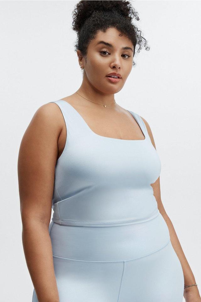 Fabletics Lydia Shine Built-In Bra Tank Womens blue plus Size 4X Product Image