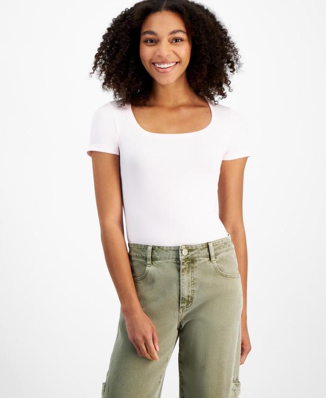 And Now This Womens Short-Sleeve Seamless Scoop-Neck Bodysuit, Created for Macys Product Image