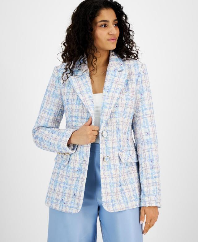 Avec Les Filles Womens Multicolored Tweed Blazer Product Image