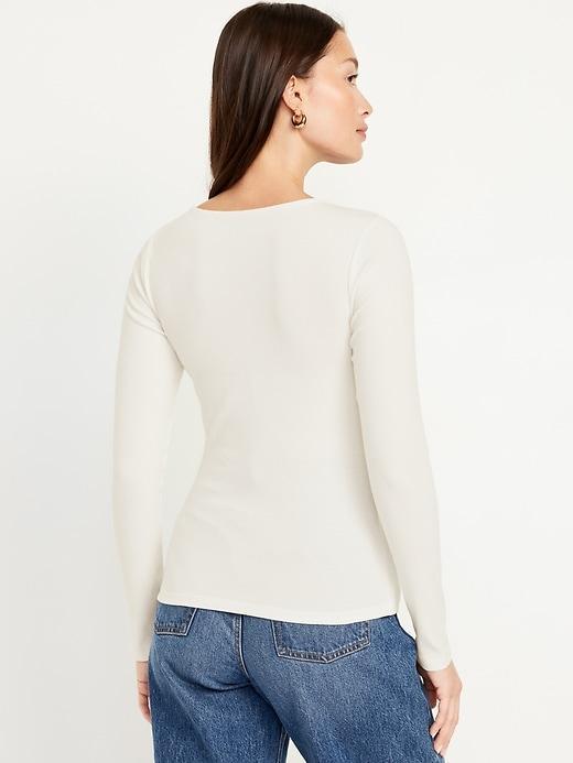 Twist-Front Ribbed Top Product Image