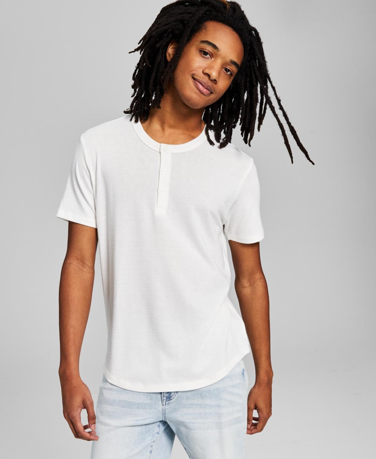 And Now This Mens Short-Sleeve Henley Shirt Product Image