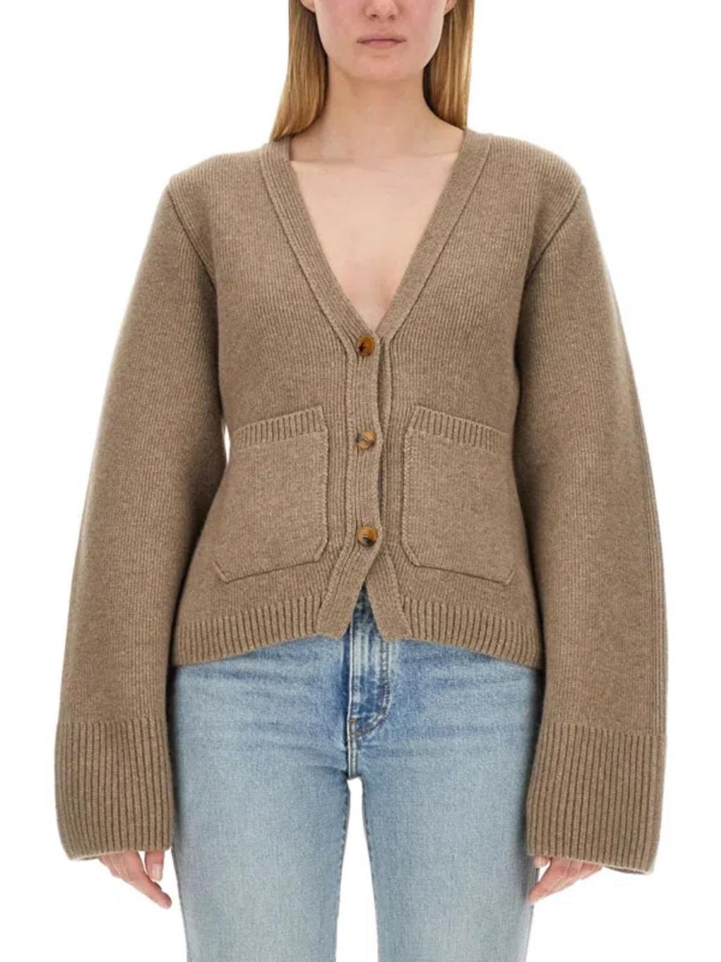 KHAITE Scarlet Cardigan In Brown Product Image