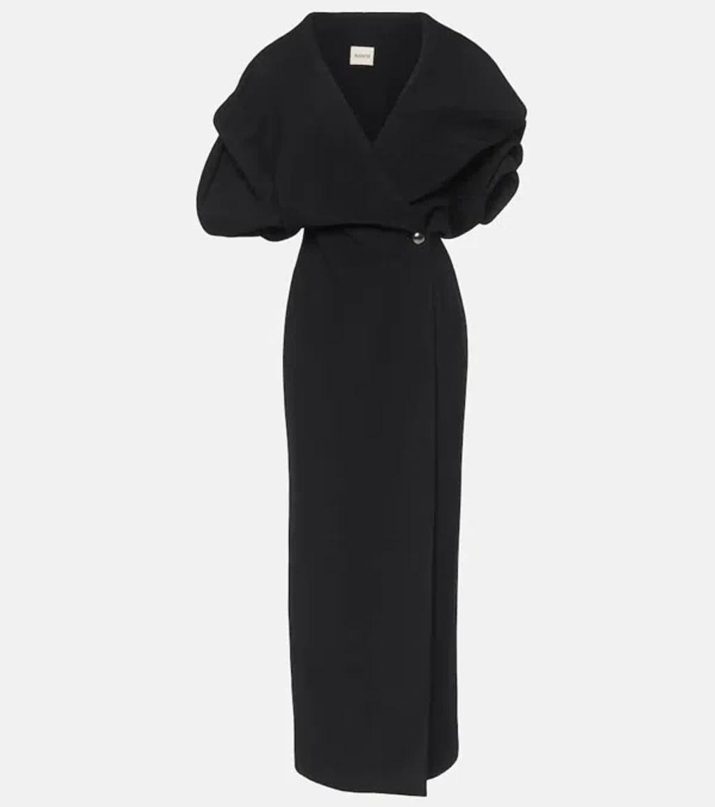 Truman Puff-sleeve Maxi Dress In Black Product Image