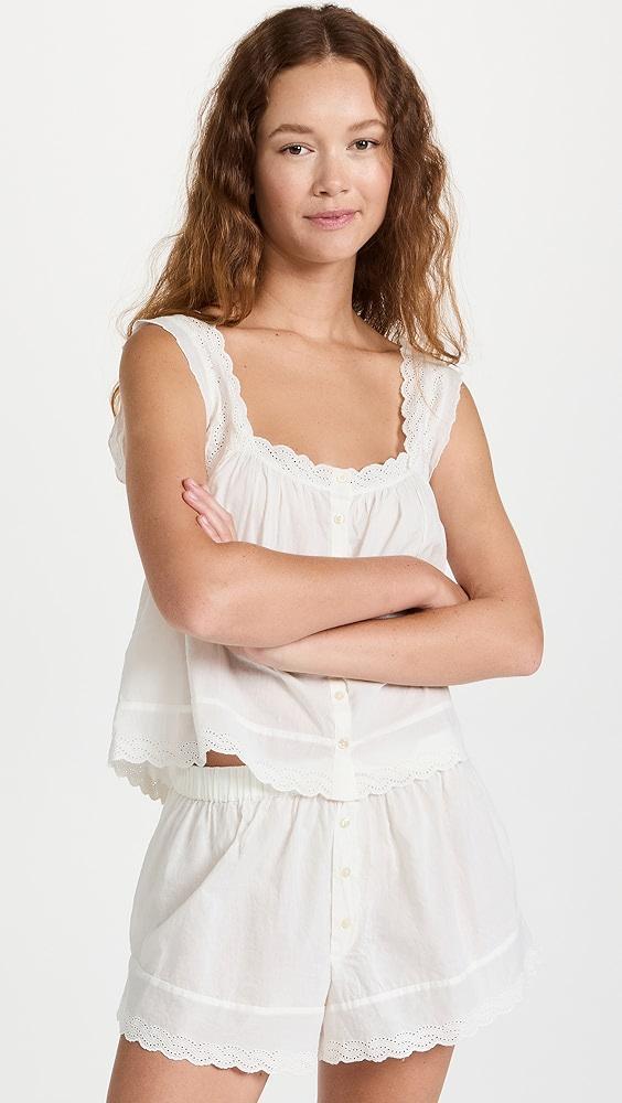 THE GREAT. The Eyelet Tap Shorts | Shopbop Product Image