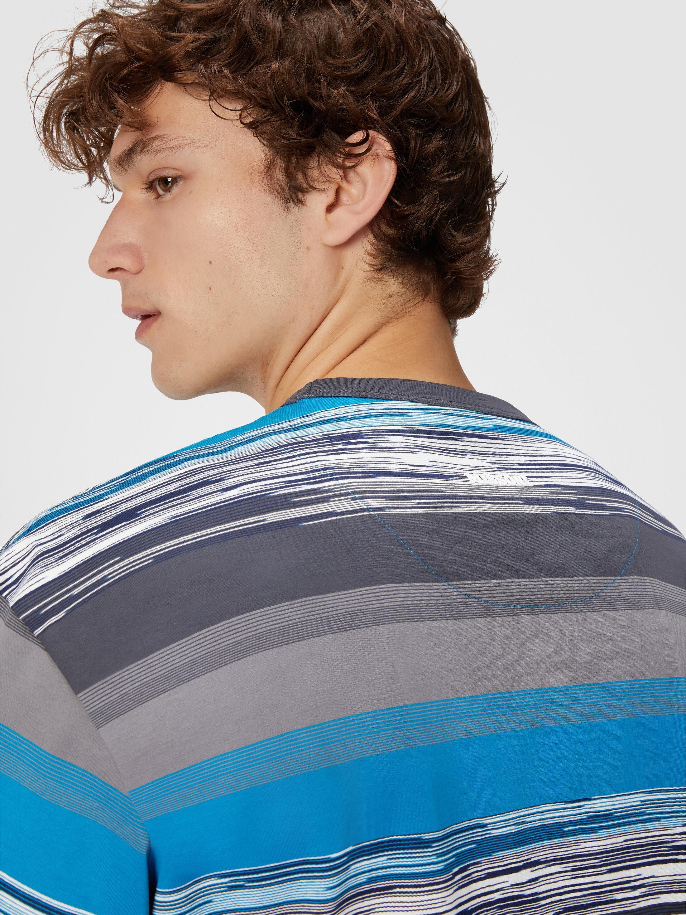 Striped cotton jersey T-shirt with logo Product Image