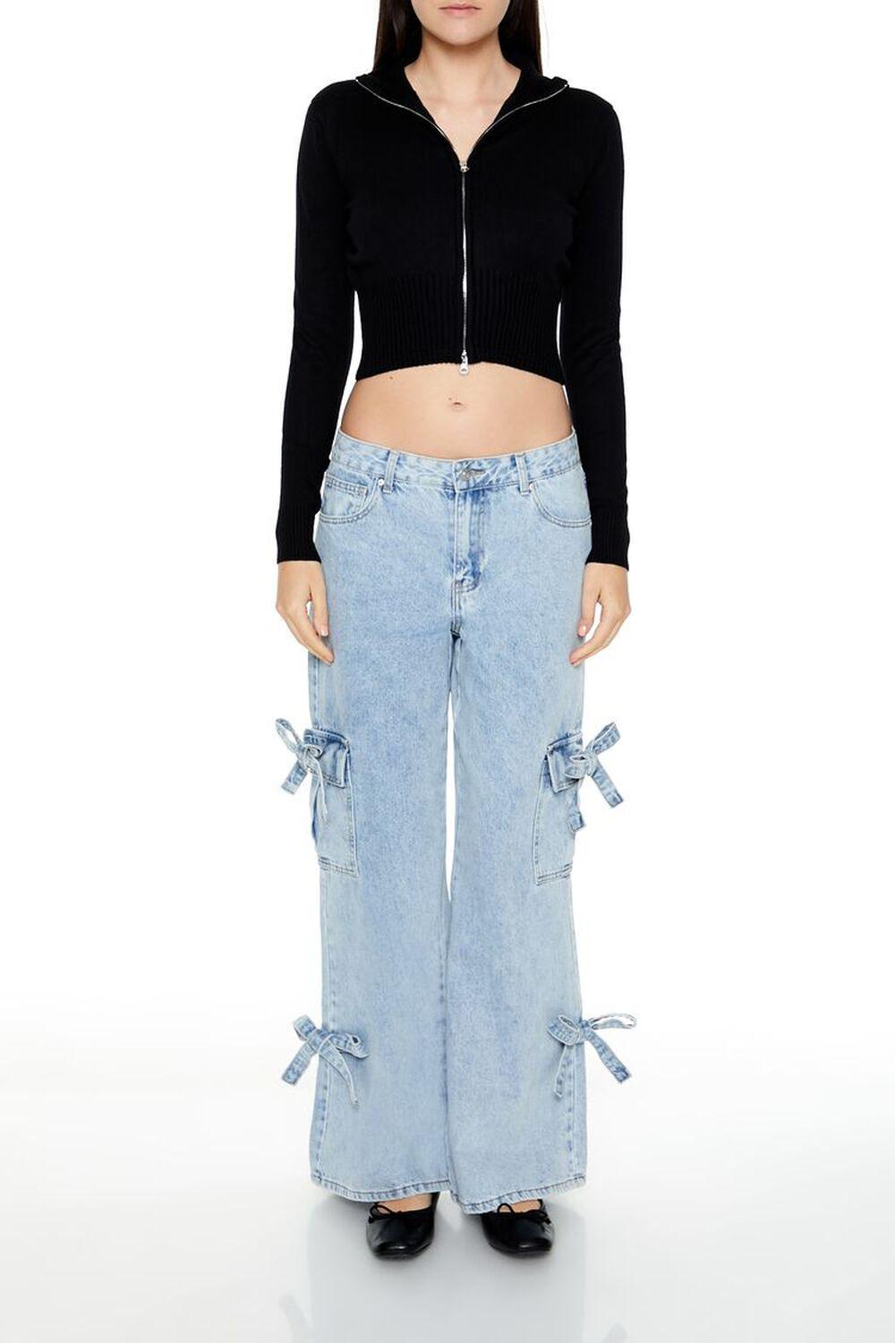 Cropped Zip-Up Sweater | Forever 21 Product Image