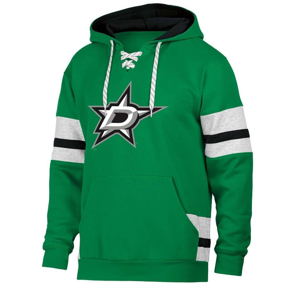 NHL Dallas Stars Mens Long Sleeve Hooded Sweatshirt with Lace Product Image