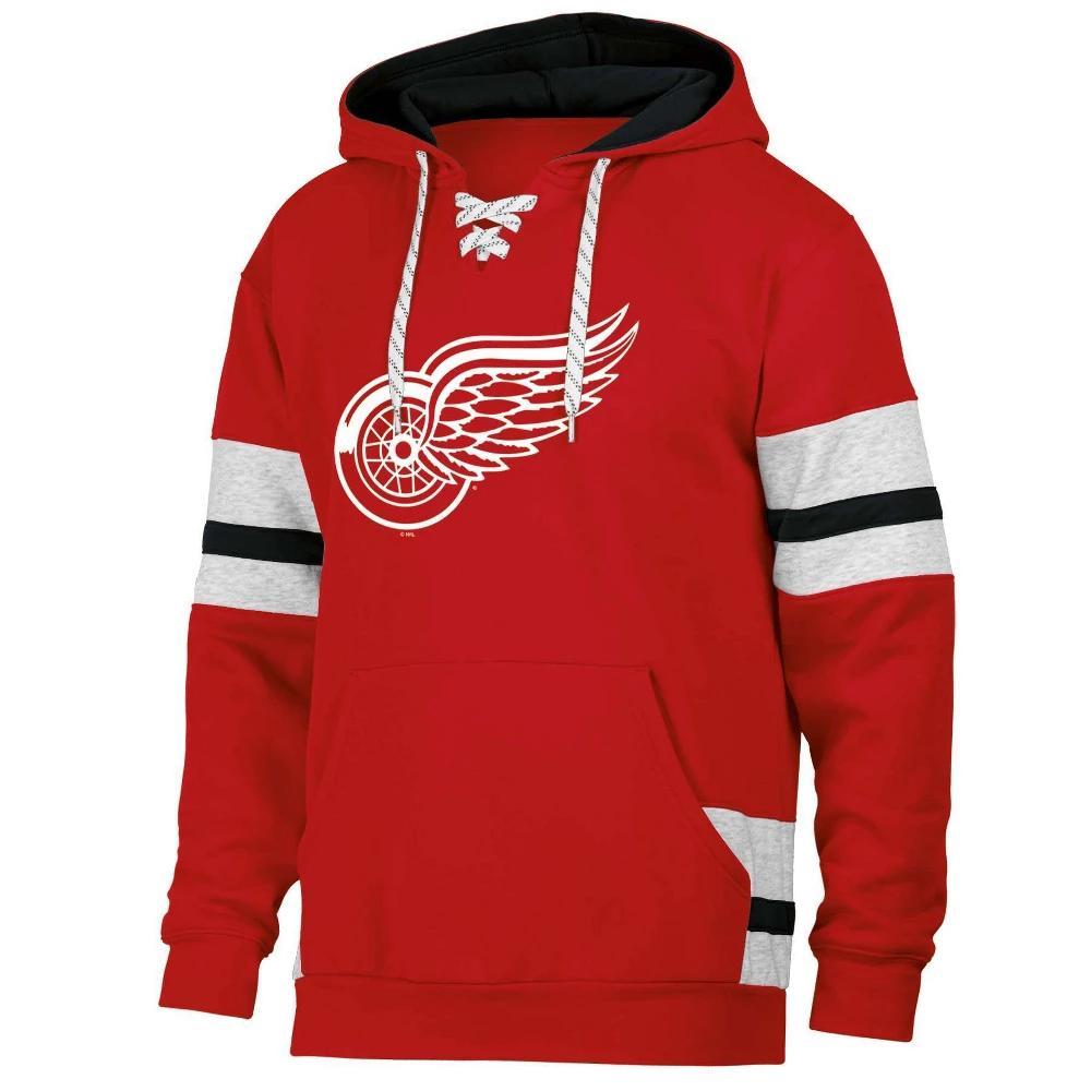 NHL Detroit Red Wings Mens Long Sleeve Hooded Sweatshirt with Lace Product Image