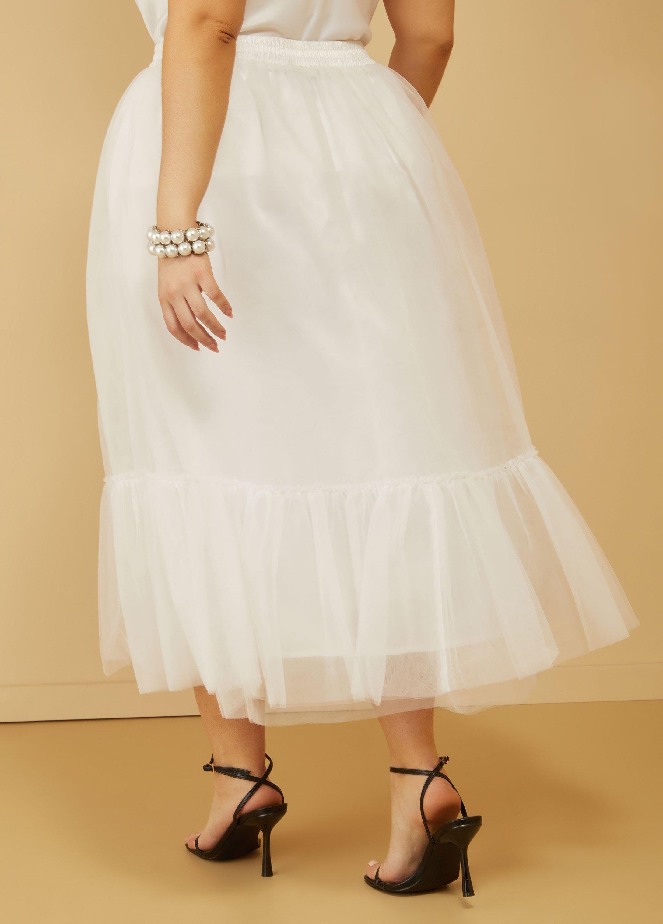 Flounced Tulle Maxi Skirt Product Image