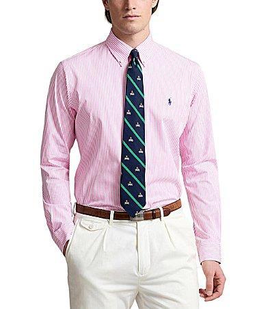 Polo Ralph Lauren Classic Fit Striped Stretch Poplin Shirt Product Image