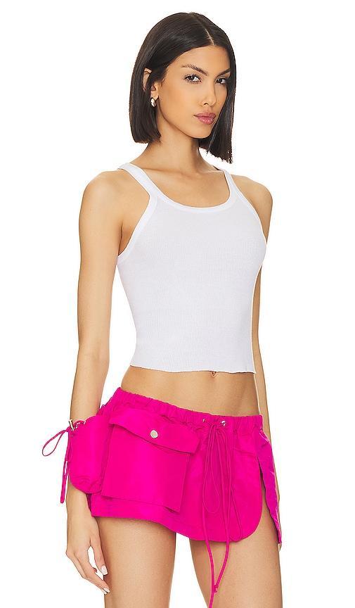 Womens Cropped Rib-Knit Tank Product Image