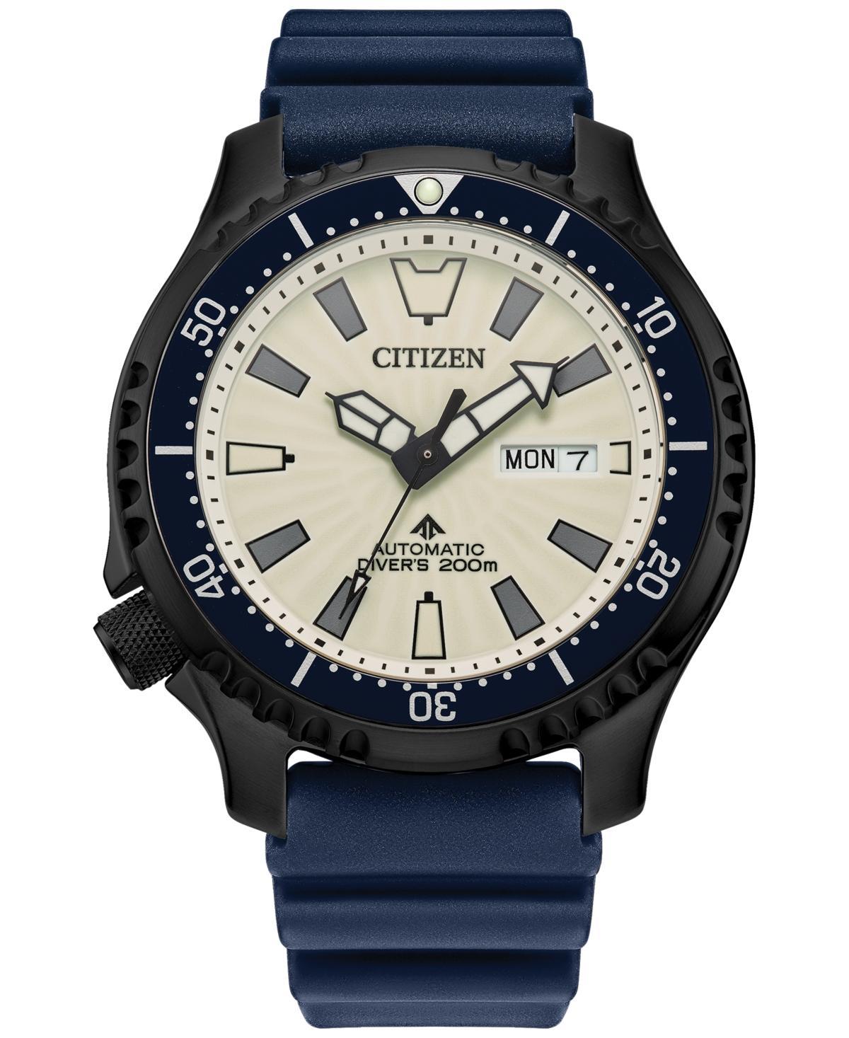 Men's Citizen Promaster Dive Automatic Black Strap Watch with Black Dial (Model: Ny0130-08E) Product Image