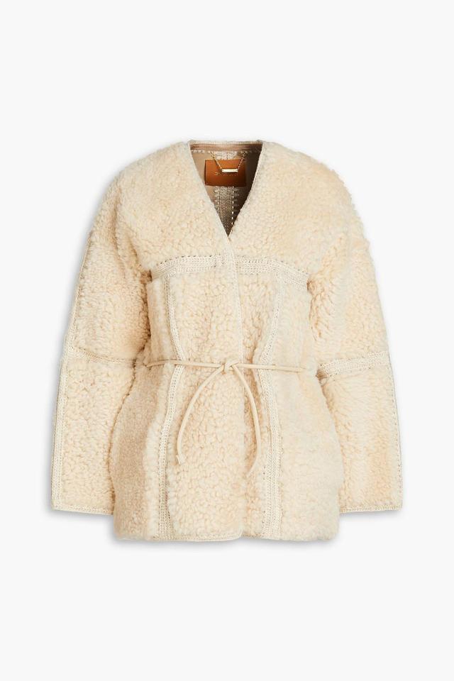 Shearling Jacket In Ecru Product Image