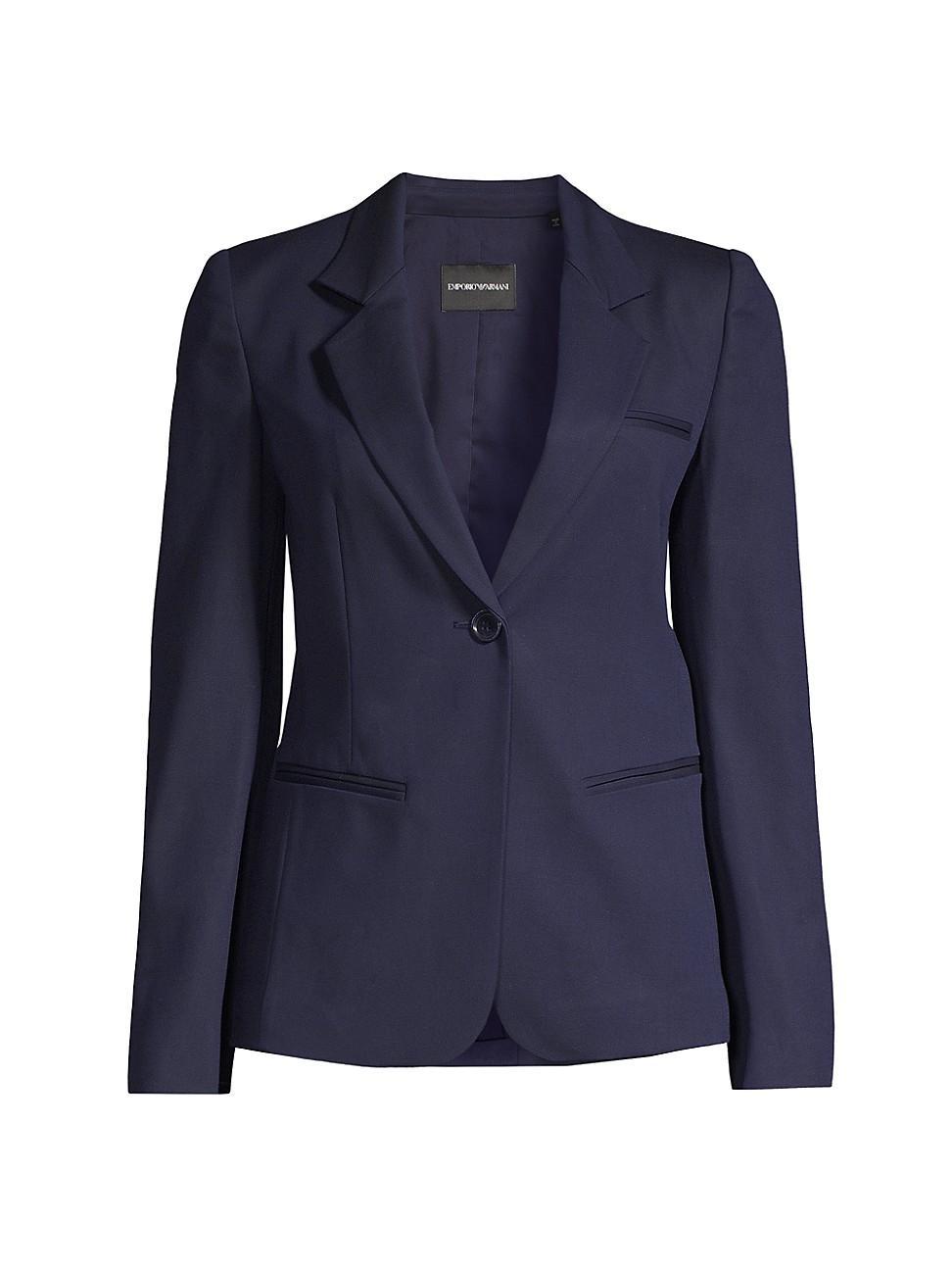 Single-Button Gabardine Blazer product image