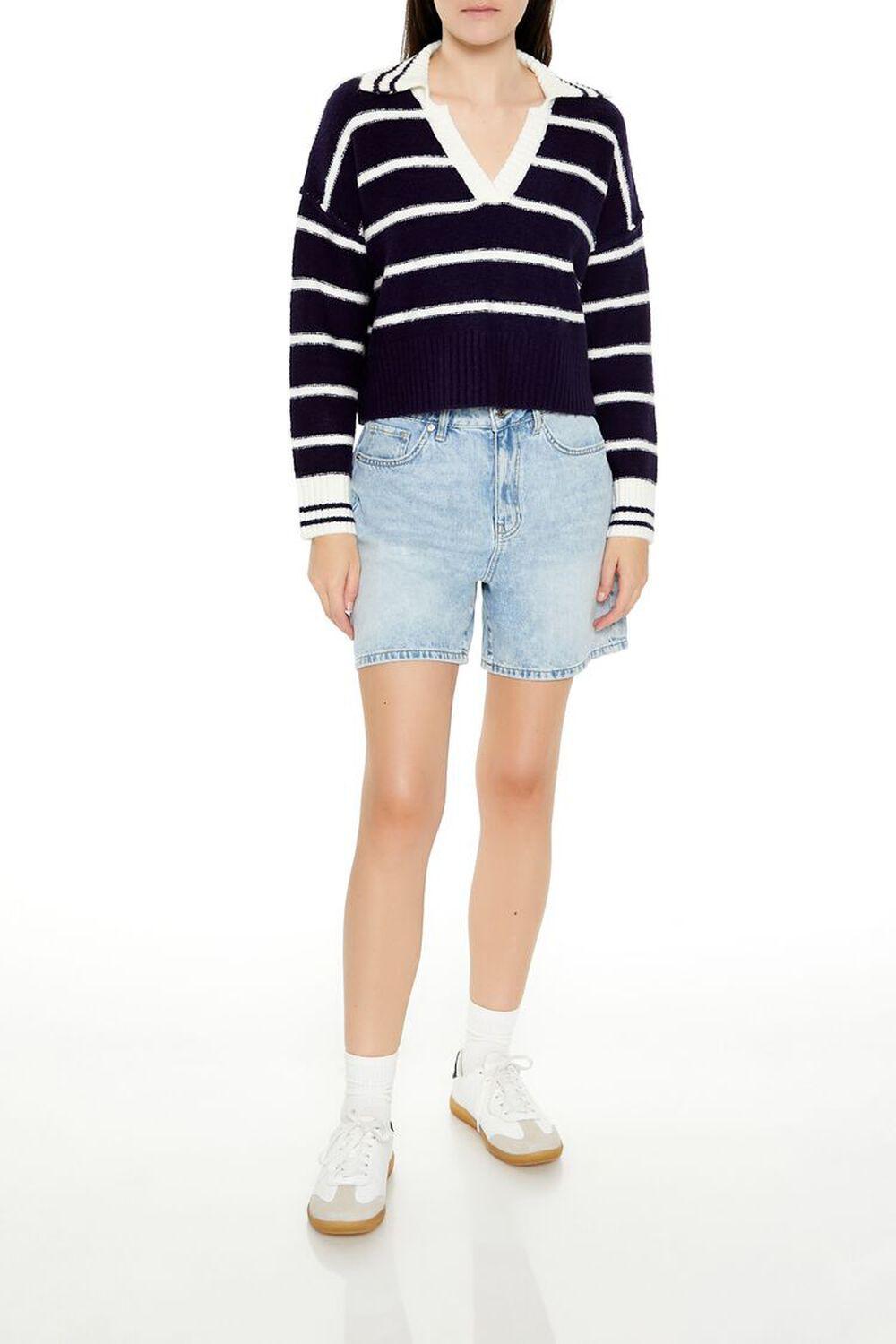 Striped V-Neck Sweater | Forever 21 Product Image