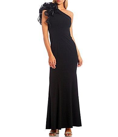 Aidan Mattox by Adrianna Papell One-Shoulder Trumpet Gown Product Image