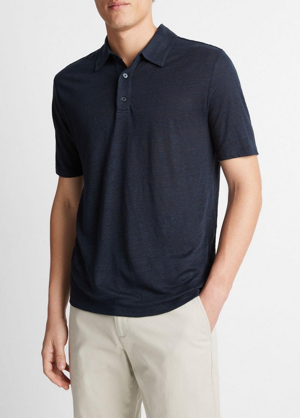 Linen Polo Shirt Product Image