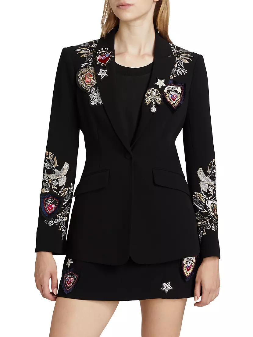 Cheyenne Embroidered Single-Breasted Blazer Product Image