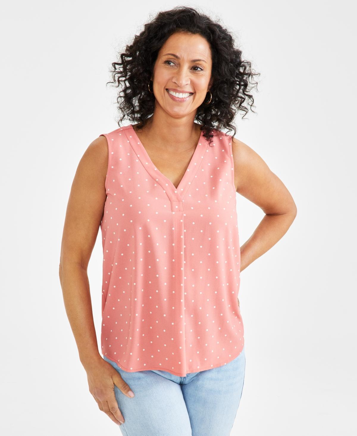 Style & Co Womens Printed Sleeveless Tank, Created for Macys Product Image