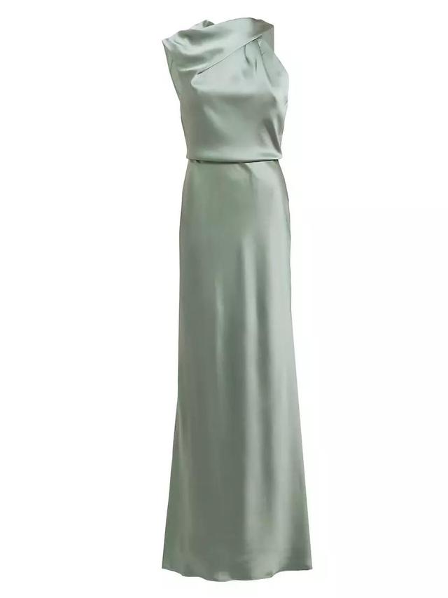 Asymmetric Satin Gown Product Image