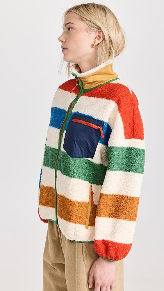 THE GREAT Outdoors The Plush Colorblock Terrain Full Zip | Shopbop Product Image